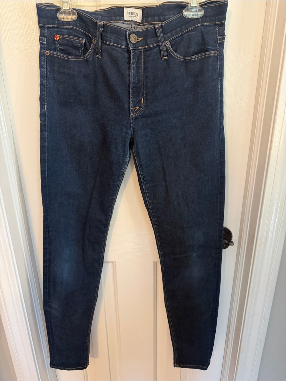 Hudson Jeans Nico Super Skinny Midrise Women’s Dark Blue Slim Jeans